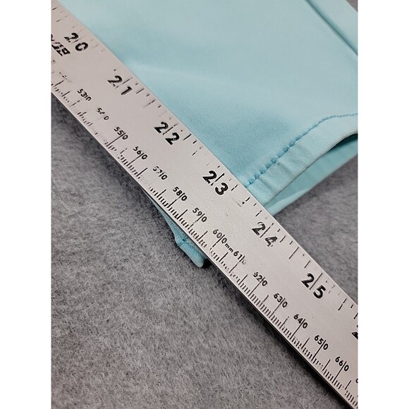 American Eagle Jeggings Womens 12 30x24 Crop Robin Egg Blue Mid High Stretch NEW - Picture 3 of 16